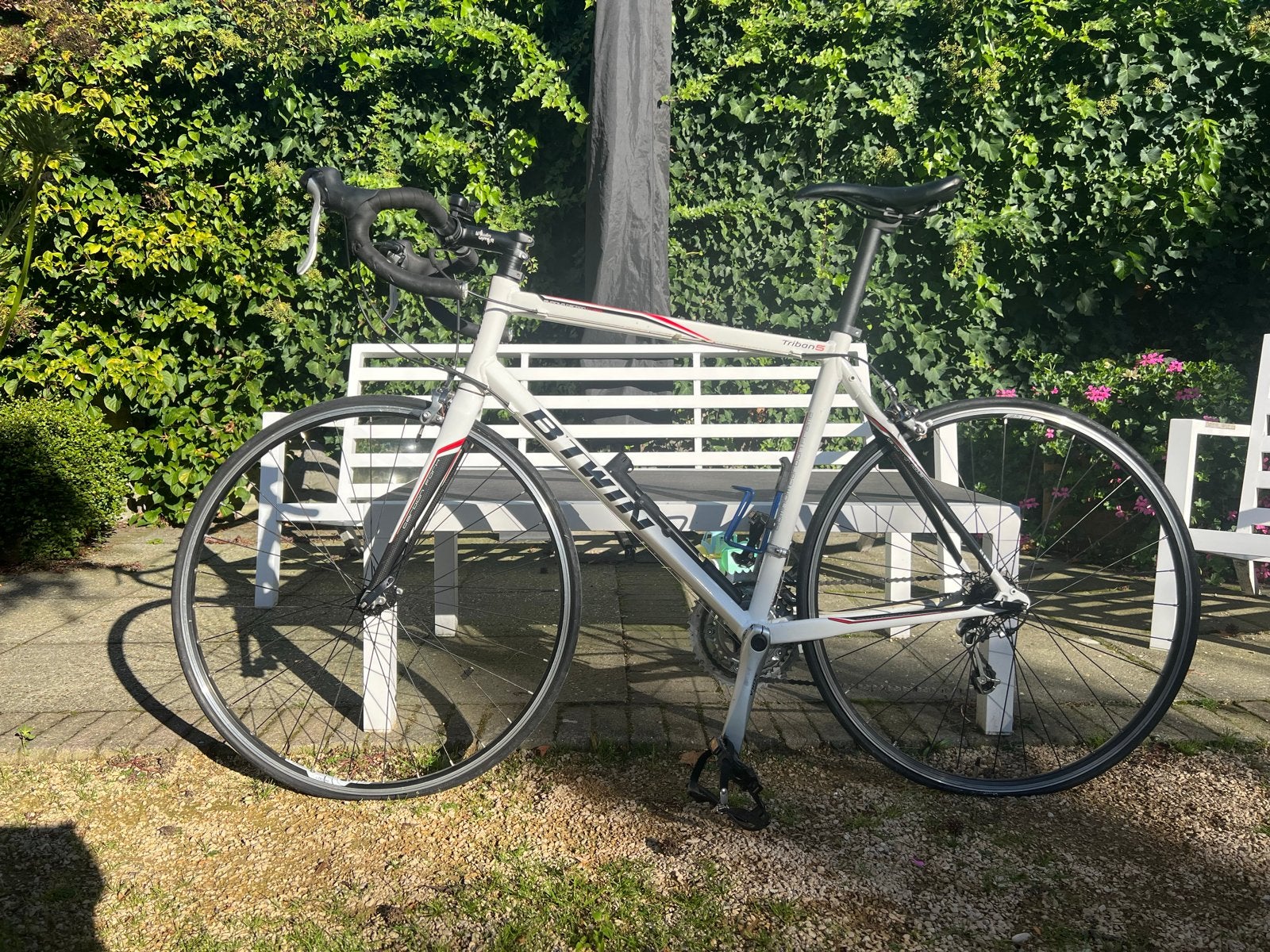 Btwin B'Twin Triban 5 racefiets - Alu frame met carbon, Fietsen en Brommers, 28 inch, Gebruikt, Aluminium, 15 tot 20 versnellingen
