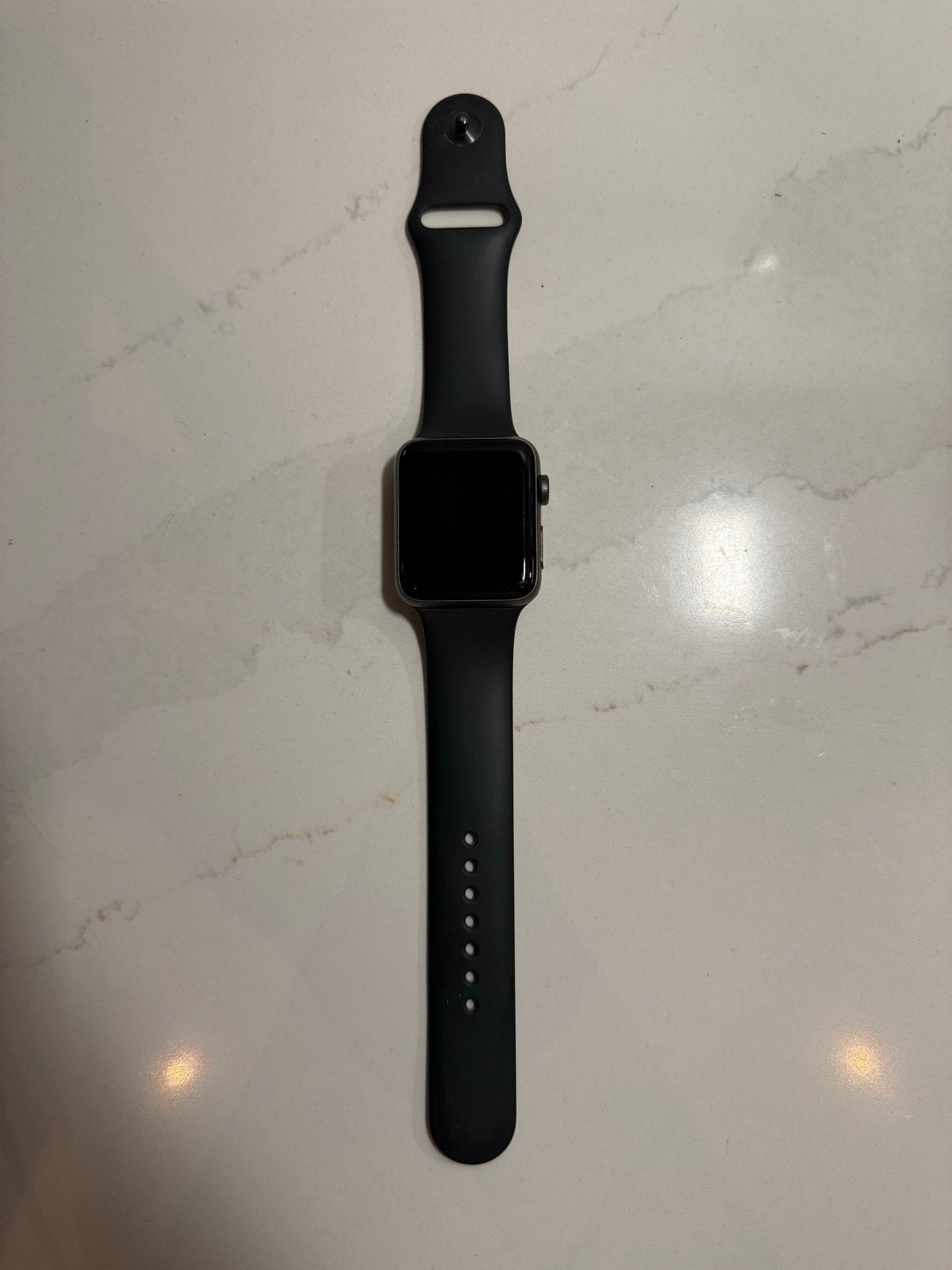 Apple Watch Series 3, 42mm Zwart, Ophalen, Zwart, IOS, Waterdicht