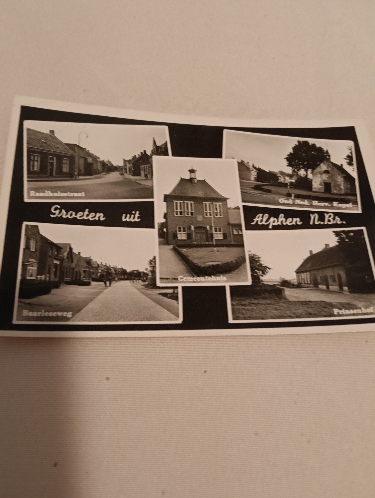 Oude ansichtkaart Alphen N.Br. - Groeten uit Alphen N.Br., Ophalen of Verzenden, 1940 tot 1960, Gelopen, Noord-Brabant