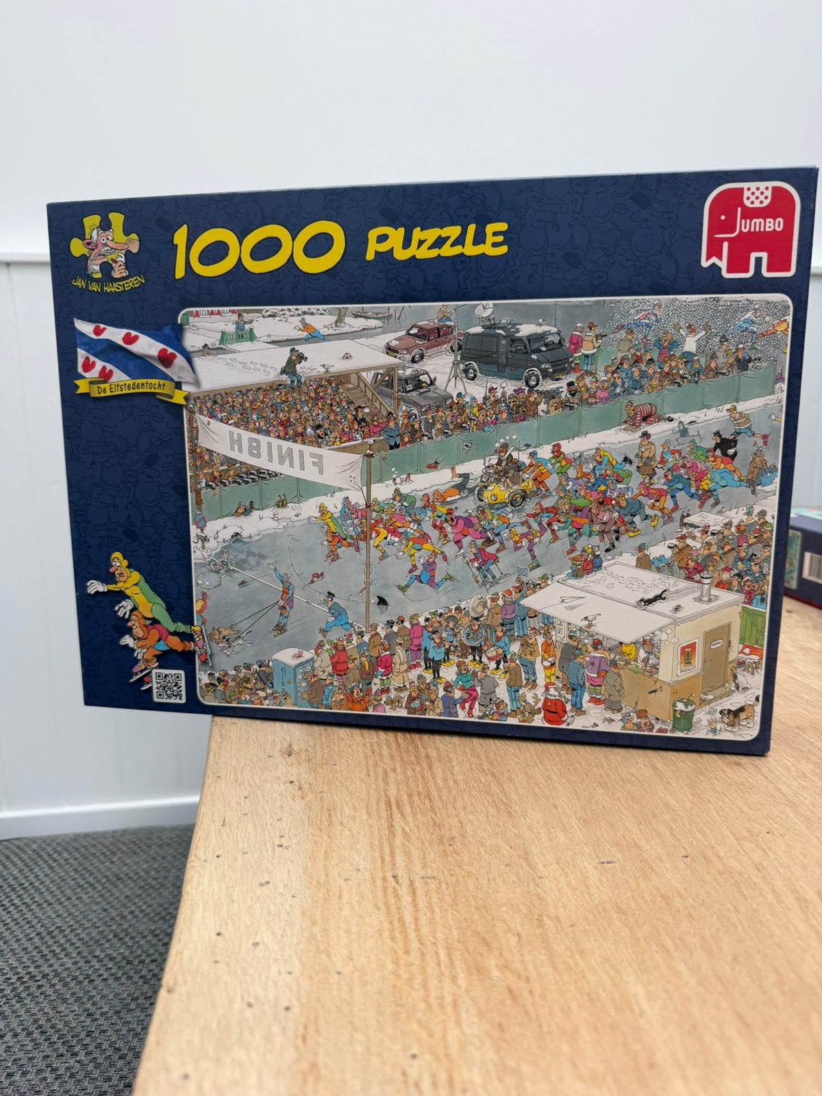 Puzzel van Haasteren De Elfstedentocht 2013, Ophalen of Verzenden, 500 t/m 1500 stukjes, Zo goed als nieuw