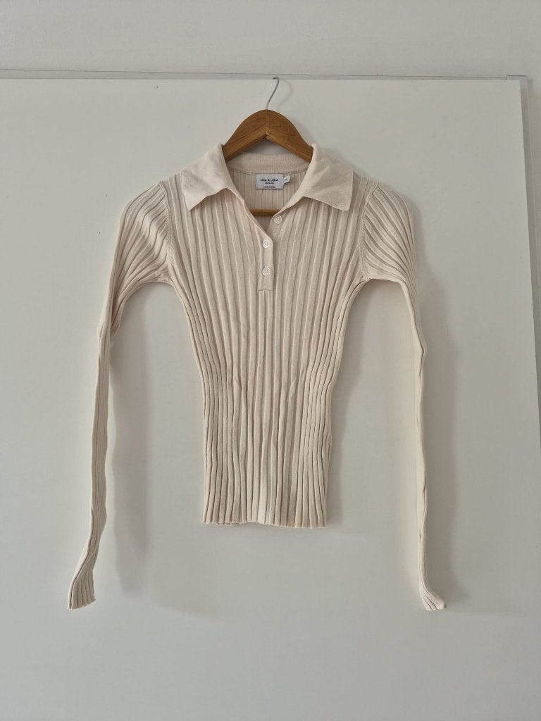 Longsleeve NA-KD maat XXS dames - beige, NA-KD, Beige, Ophalen of Verzenden, Zo goed als nieuw