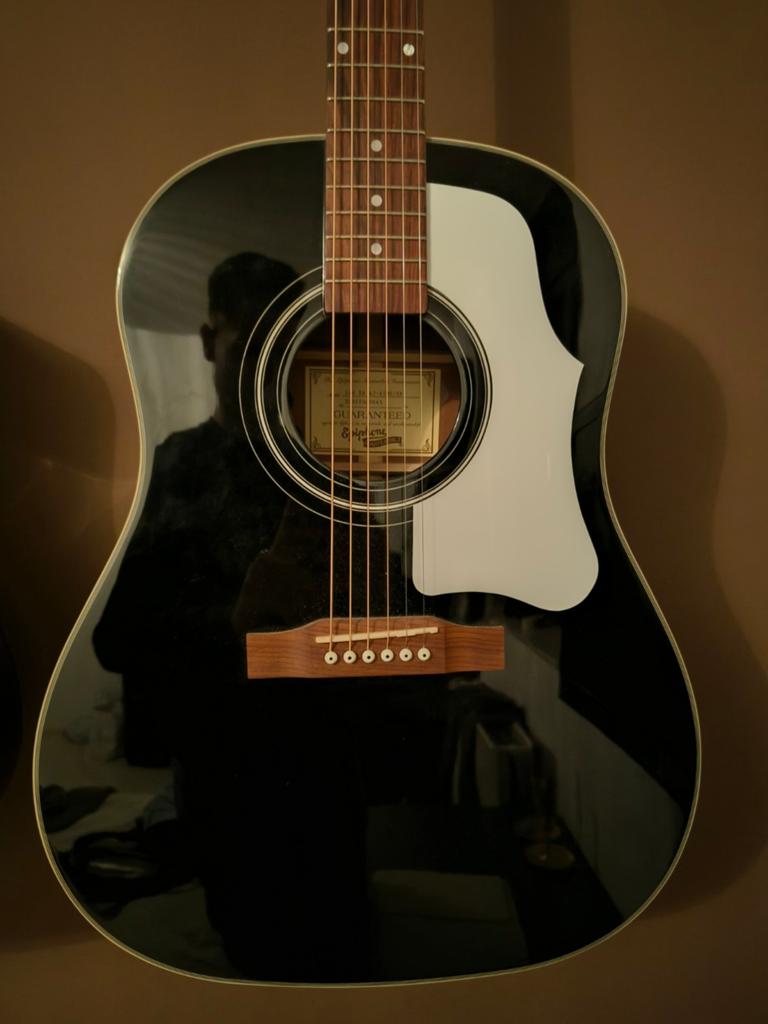 Epiphone masterbilt Limited Edition AJ-45ME (ebony/zwart), Muziek en Instrumenten, Ophalen of Verzenden, Zo goed als nieuw, Western- of Steelstringgitaar