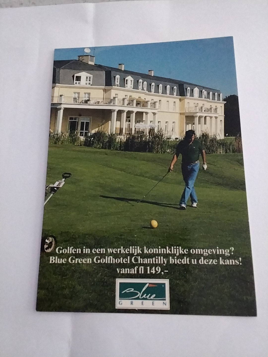 Blue Green Golfhotel Chantilly Reclamekaart, Ophalen of Verzenden