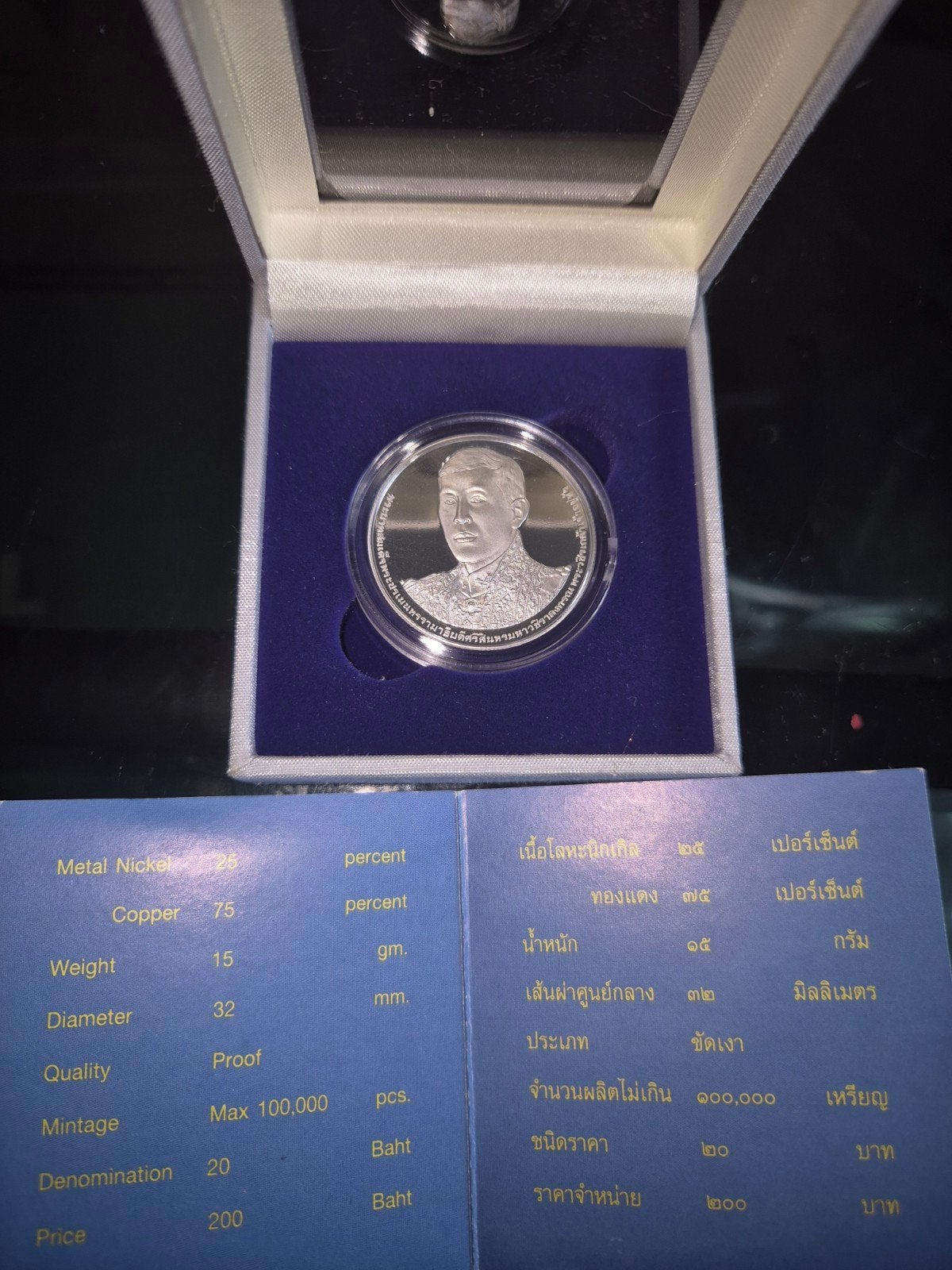 THAILAND 2024 PROOF 20 BAHT MUNT, Ophalen of Verzenden, Zuidoost-Azië