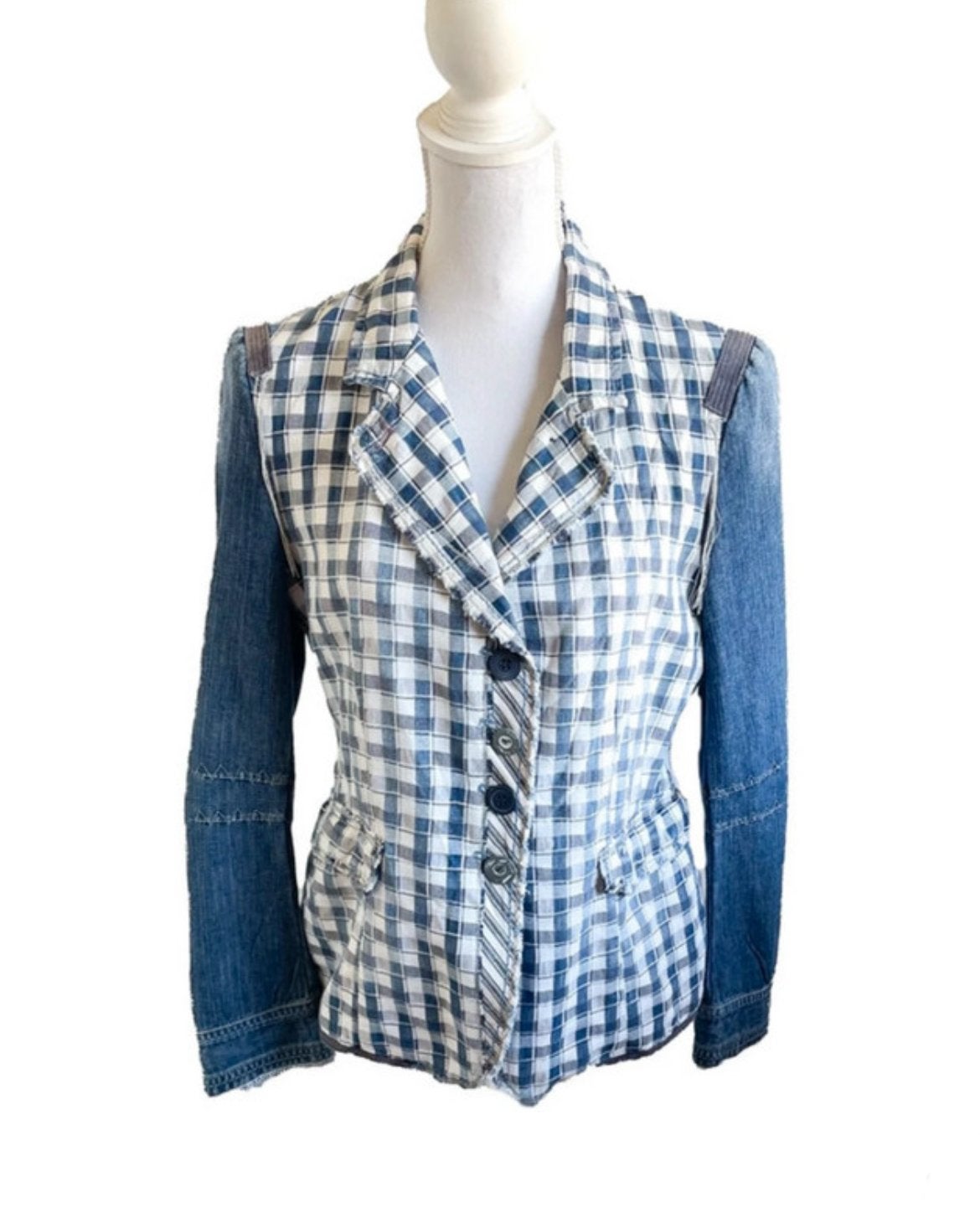 Mooi jasje van Marithe Francois Girbaud 40, Maat 38/40 (M), Blauw, Neuilly-sur-Seine (vlak bij Parijs), Frankrijk, Marithé + François Girbaud