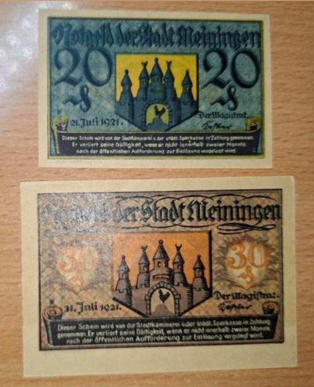 Duits Notgeld Meiningen Noodgeld, Ophalen of Verzenden, Duitsland