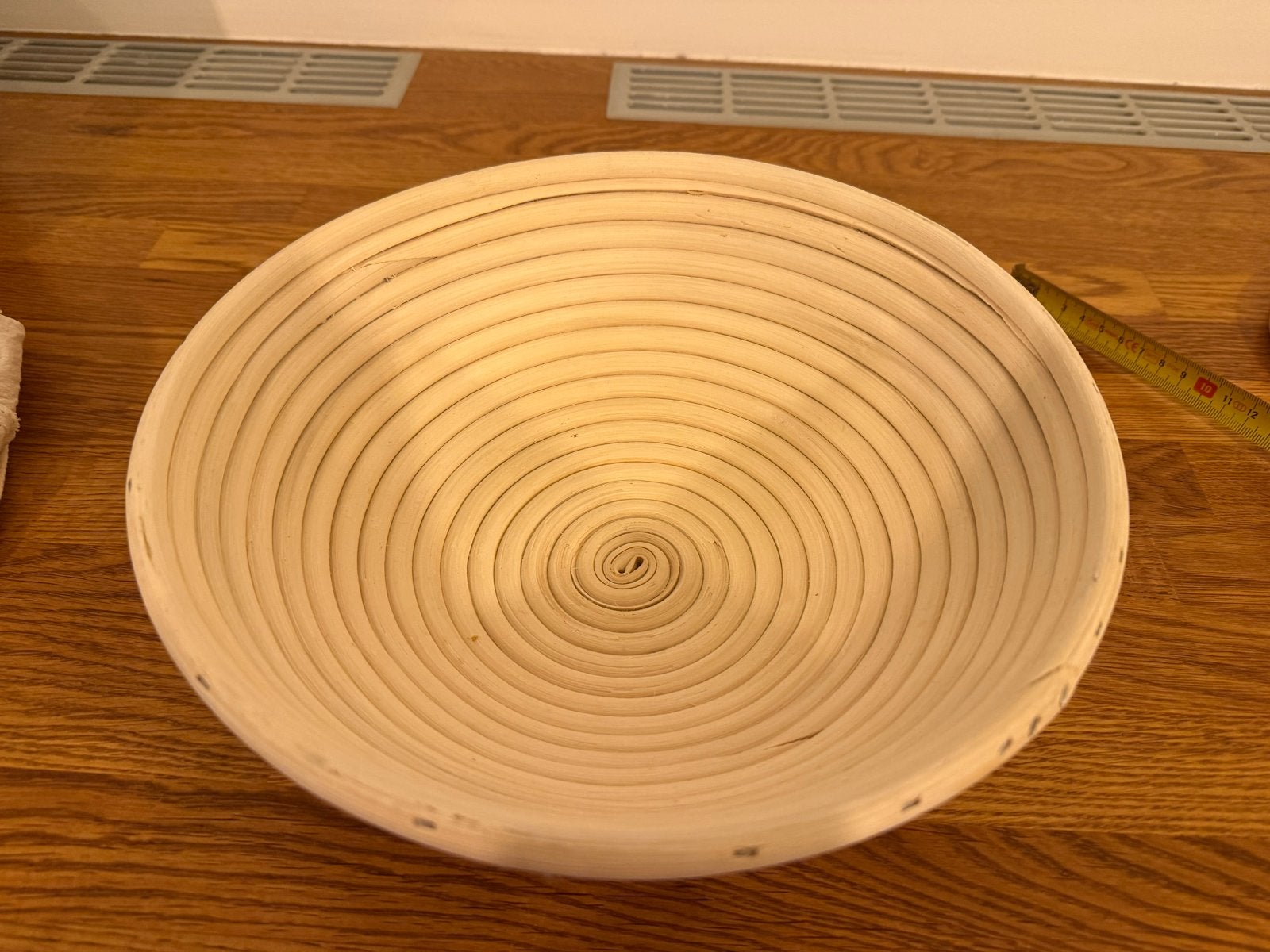 Zuurdesem reismandje met linnen doek - 26 cm, Overige typen, Ophalen, Beige, Natuurlijk materiaal