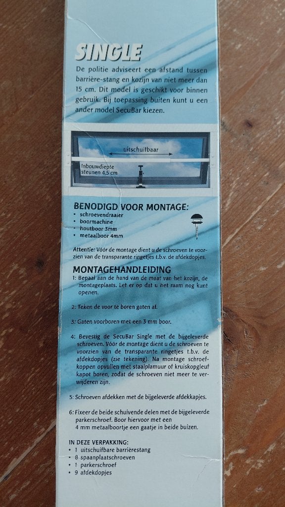 Secubar RAAM beveiliging Bovenlicht SKG 2 sterren Single, Doe-het-zelf en Verbouw, Minder dan 80 cm, Minder dan 80 cm, Overige typen