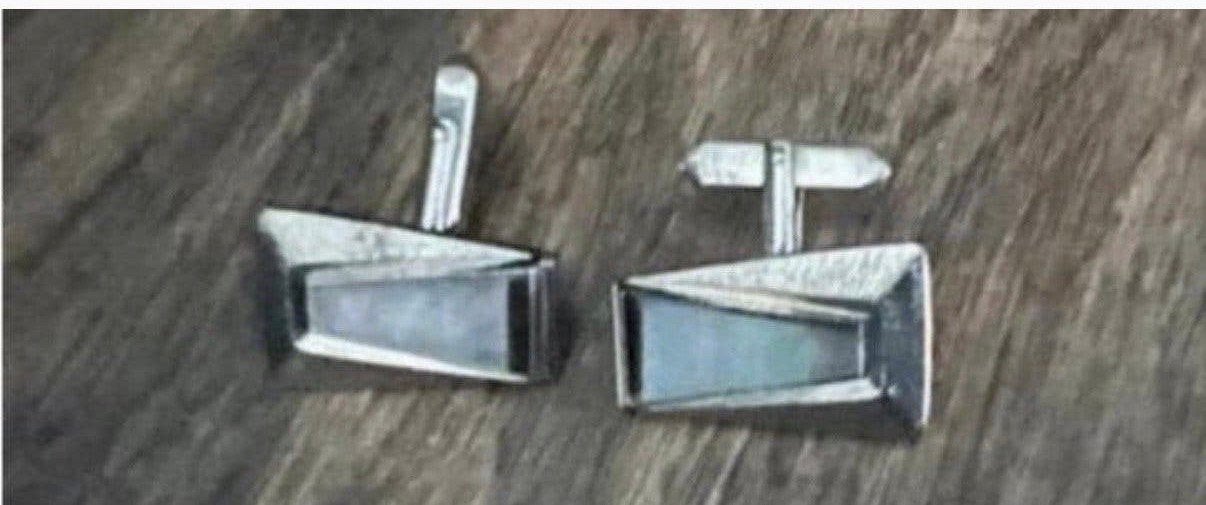 Vintage manchetknopen parelmoer, Ophalen of Verzenden, Zo goed als nieuw, Overige materialen