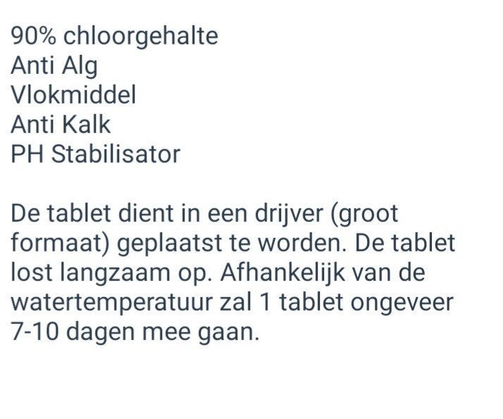 5-in-1 chloortabletten.NOOIT MEER EEN GROEN ZWEMBAD!!!!, Ophalen, Nieuw, Reinigingsmiddel