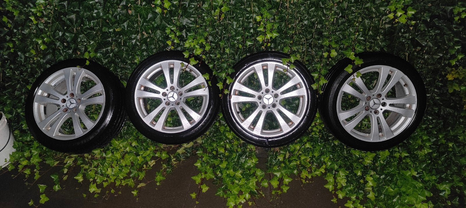 Mercedes w211 RIAL DH 858 Lichtmetalen Velgen met Michelin, Ophalen, 18 inch, Gebruikt, Banden en Velgen
