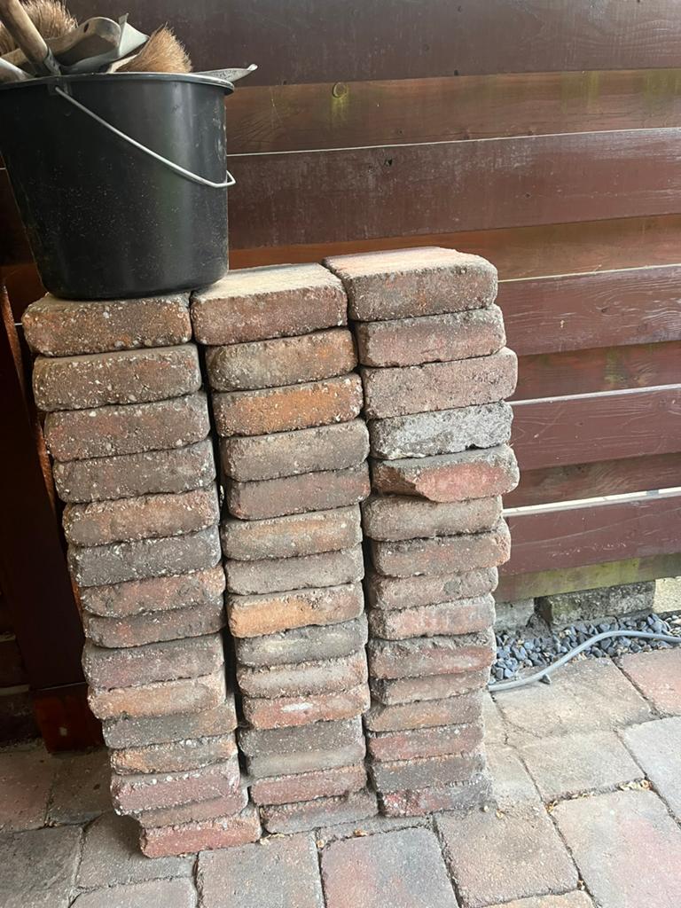 Gratis tegels 30 x 20 cm, Tuin en Terras, Tegels en Klinkers, Ophalen, Beton, Terrastegels