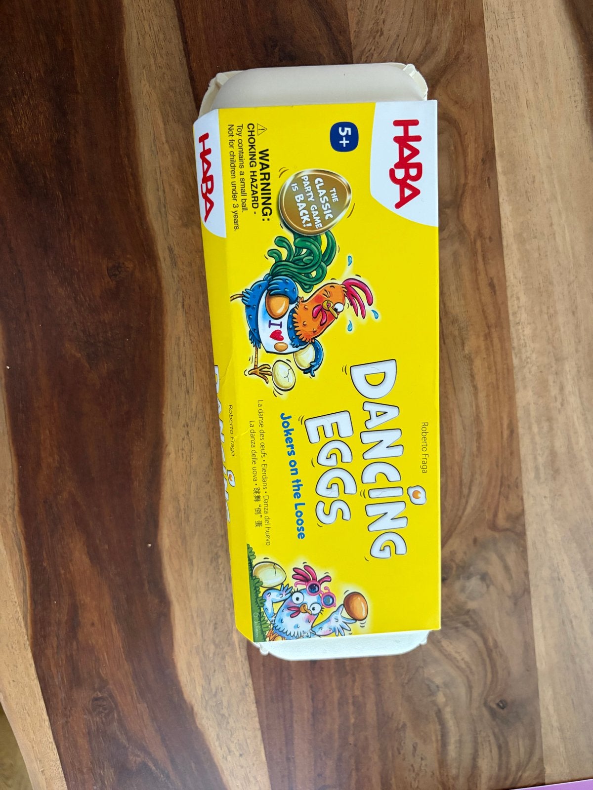 HABA Dancing Eggs: Jokers on the Loose Gezinsspel, Drie of vier spelers, Ophalen, Zo goed als nieuw