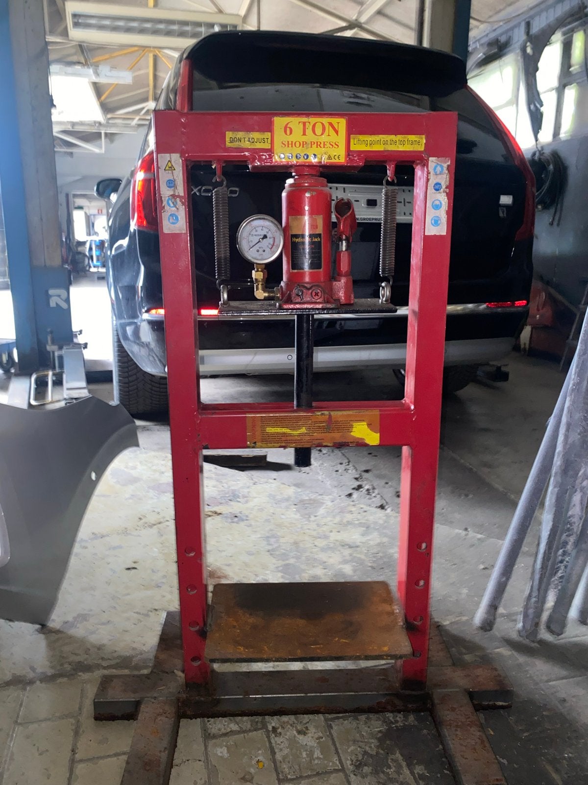 6 Ton Werkplaatspers - Hydraulische Pers met Manometer, Ophalen, Gebruikt