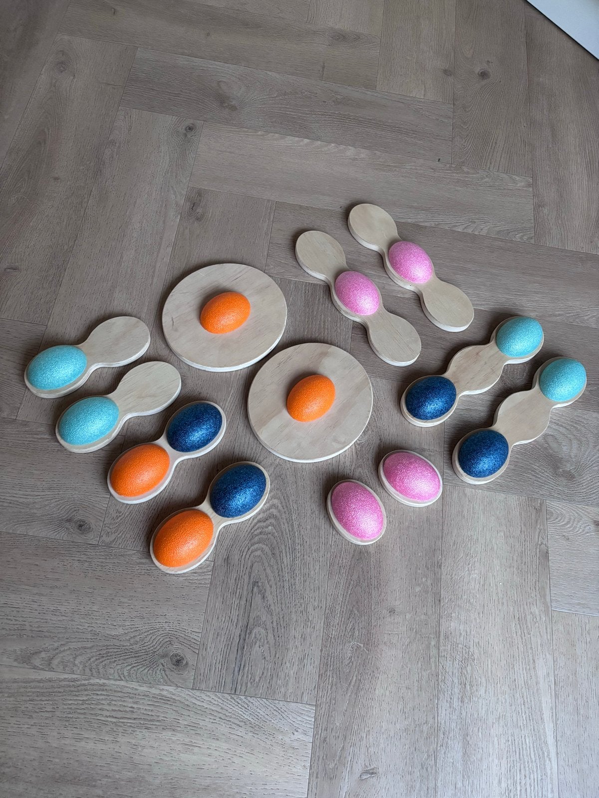 2 complete sets stapstenen voor balans en spel, Ophalen, Zo goed als nieuw, Jongen of Meisje