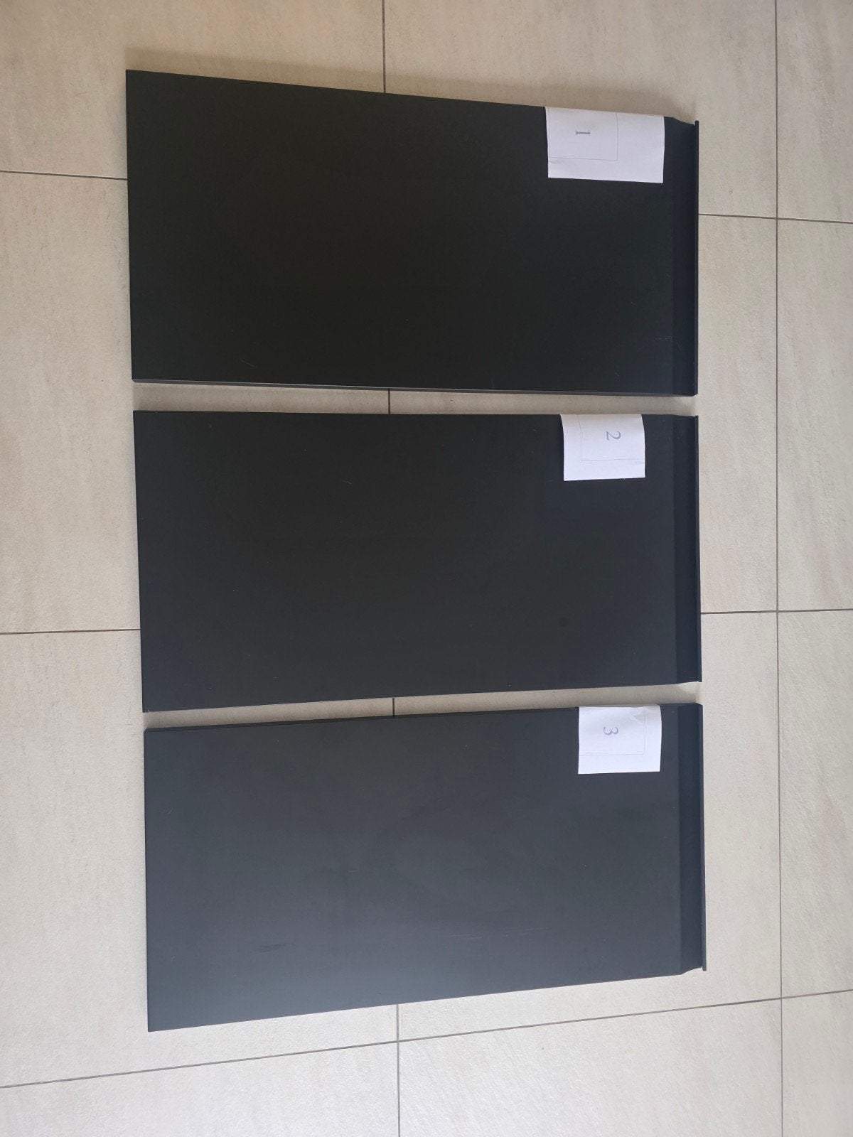 3x IKEA UPPLÖV ladefronten 40x80 cm, zwart, goede staat, Ophalen of Verzenden, Zo goed als nieuw