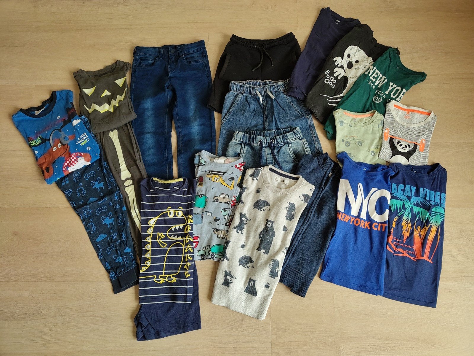 Kledingpakket maat 122/128 (17 items), Ophalen of Verzenden, Gebruikt, Maat 128