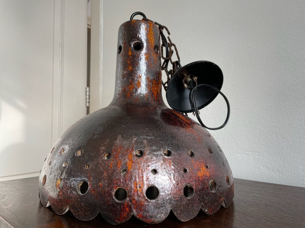 Hanglamp keramiek vintage, Huis en Inrichting, Lampen | Hanglampen, Ophalen of Verzenden, Keramiek