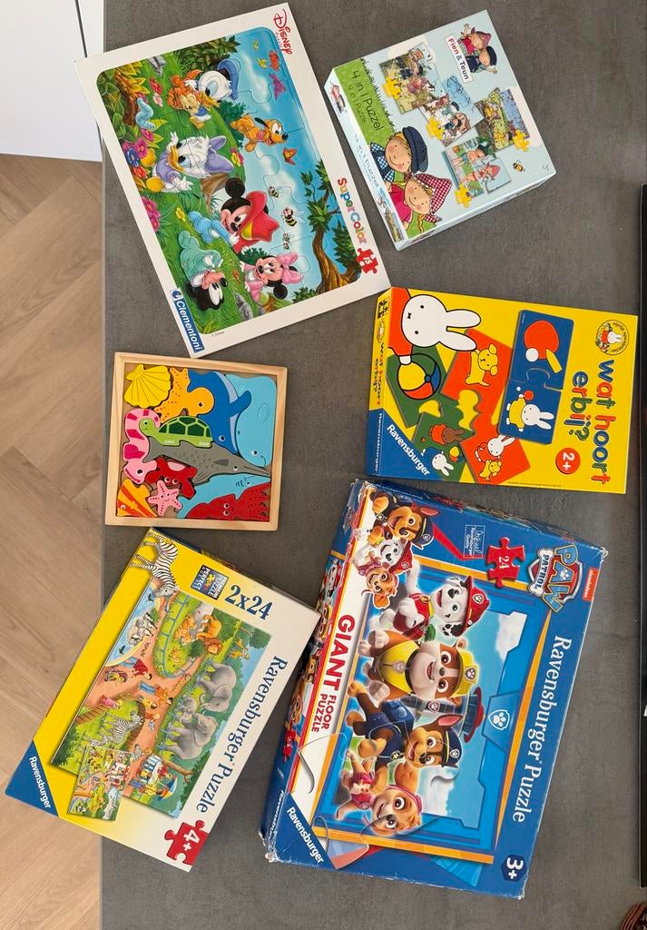 Grote puzzel set! Alles in 1 keer ophalen!, Ophalen, 2 tot 4 jaar, Gebruikt, Meer dan 50 stukjes