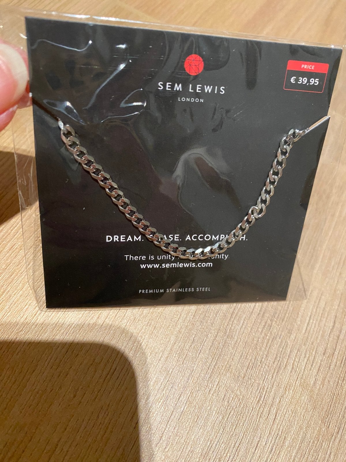 Nieuw Sem Lewis heren armband schakel zilver kleur, Ophalen of Verzenden, Nieuw, Zilver, Staal