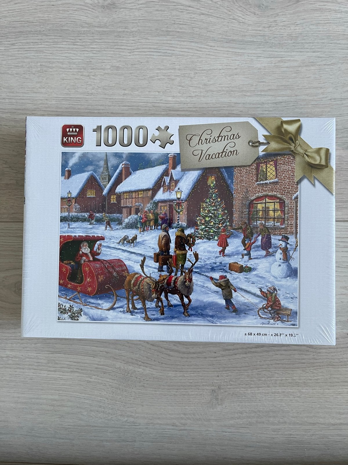 Nieuw - King Kerstpuzzel Christmas Vacation 1000 Stukjes, Ophalen of Verzenden, 500 t/m 1500 stukjes, Nieuw, Legpuzzel