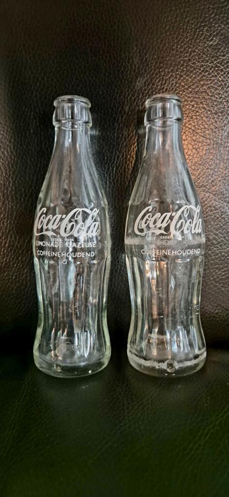 Vintage, glazen Coca-Cola contour bottles / flesjes, Ophalen of Verzenden, Zo goed als nieuw, Verpakking