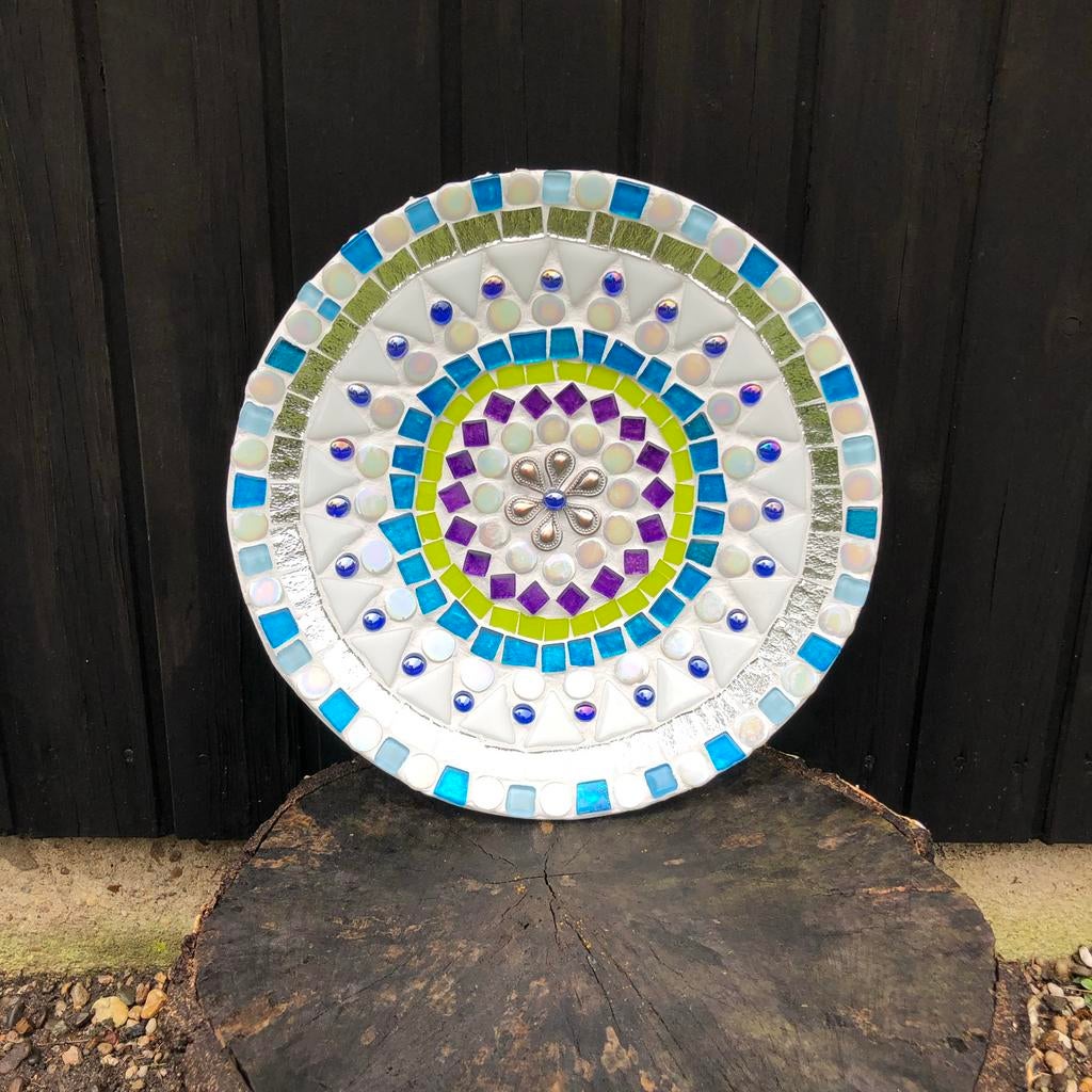 Wandbord fruitschaal mozaïek handgemaakt 30 cm, Overige materialen, Schaal, Rond, Nieuw