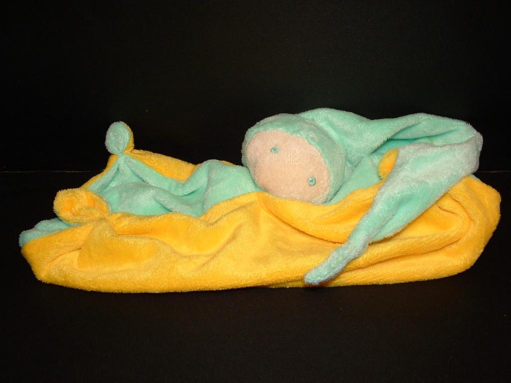 DIFRAX POPJE SOFTDOEK KNUFFELDOEK VELOURS MINTGROE, Verzenden, Nieuw, Overige typen