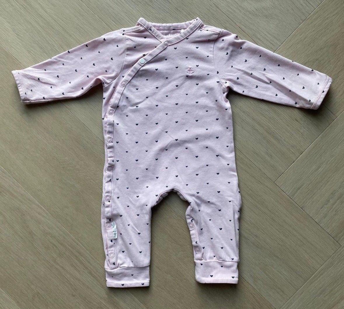 Noppies boxpakje licht roze met hartjes maat 62 |babykleding, Kinderen en Baby's, Ophalen of Verzenden, Zo goed als nieuw, Meisje