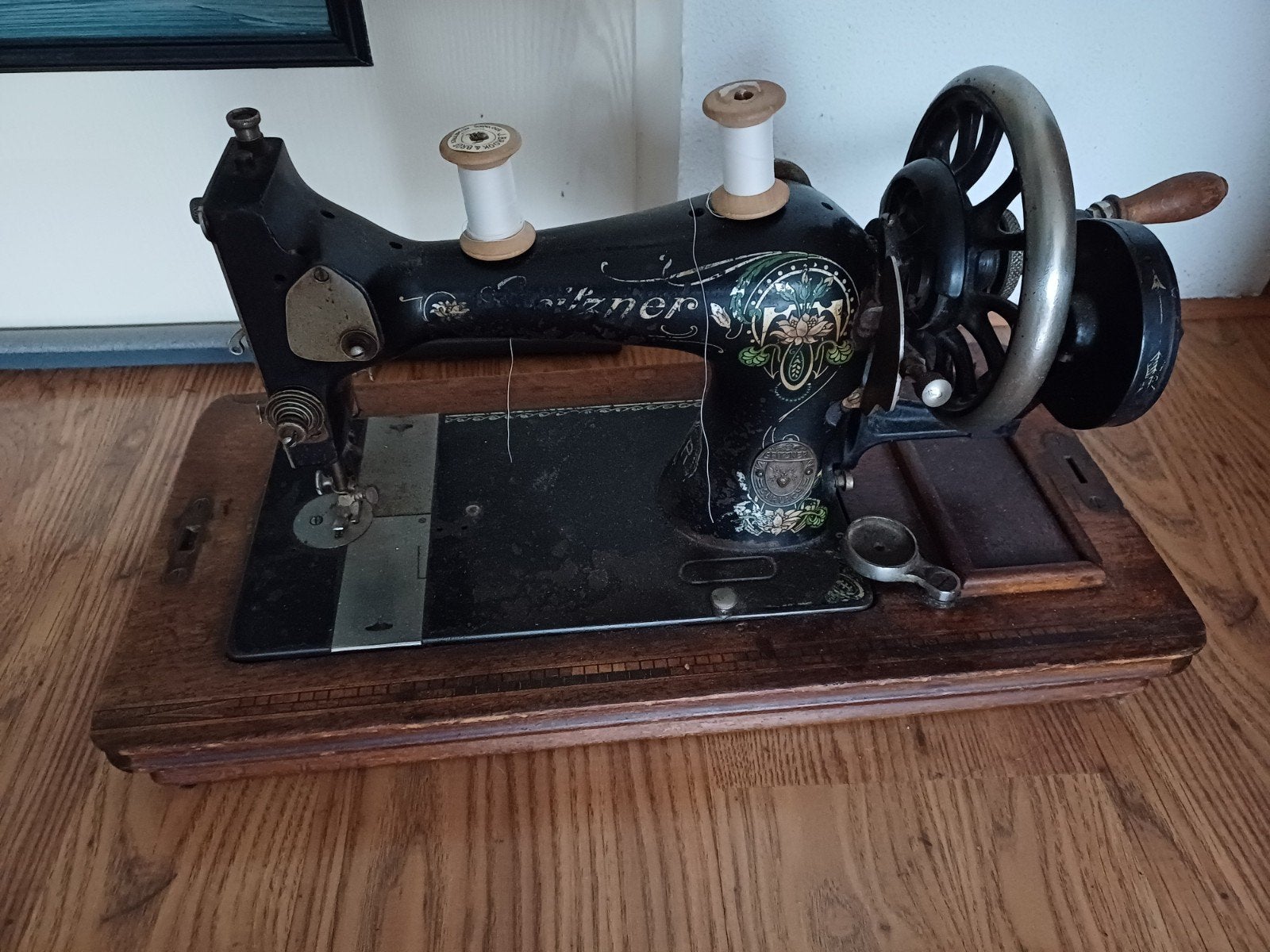 antieke  naaimachine, Antiek en Kunst, Antiek | Naaimachines, Ophalen of Verzenden