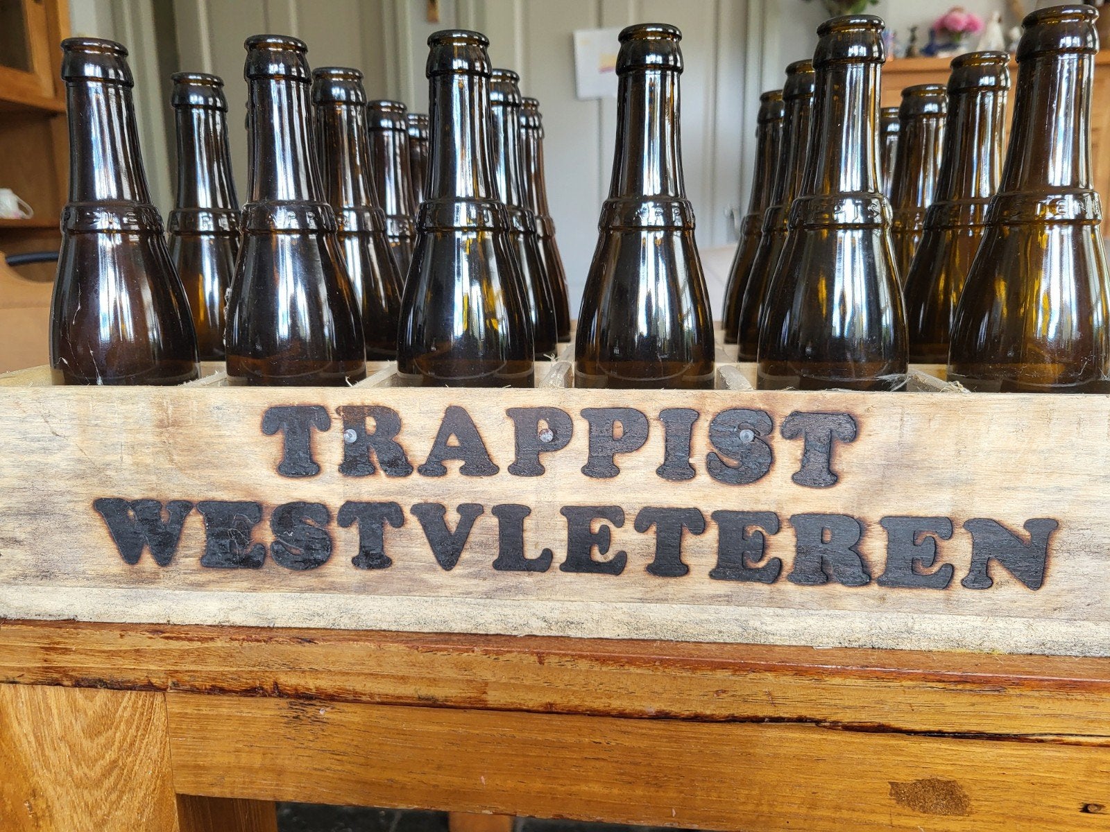 trappist westvleteren lege krat, Verzamelen, Biermerken, Ophalen of Verzenden, Gebruikt, Flesje(s), Overige merken