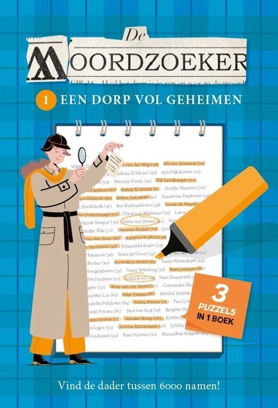 De moordzoeker - Vind de dader tussen 6000 namen, Verzenden, Minder dan 500 stukjes, Nieuw