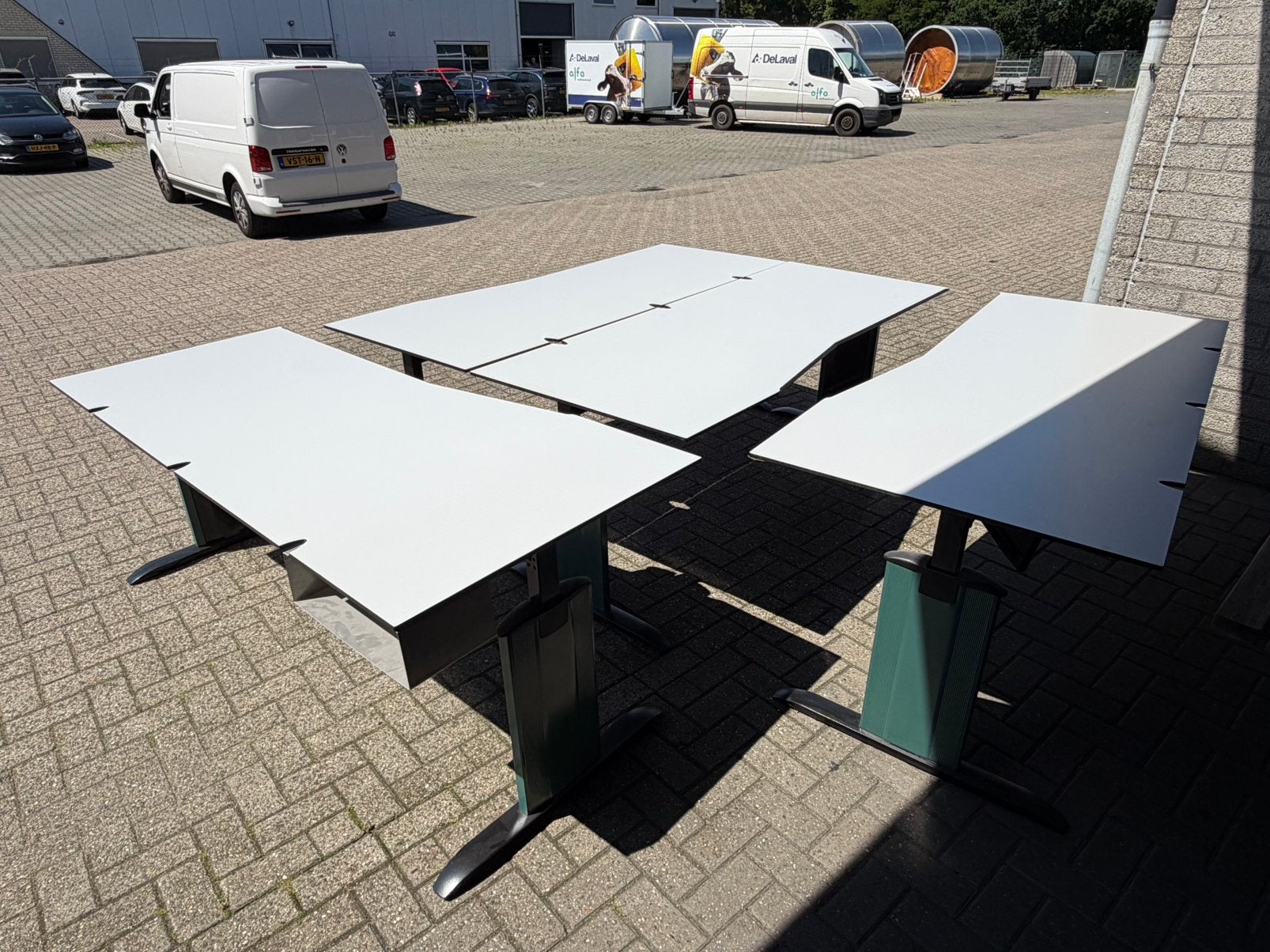 4 bureaus 200x100cm, Huis en Inrichting, Ophalen, Zo goed als nieuw, 100 cm, 200 cm