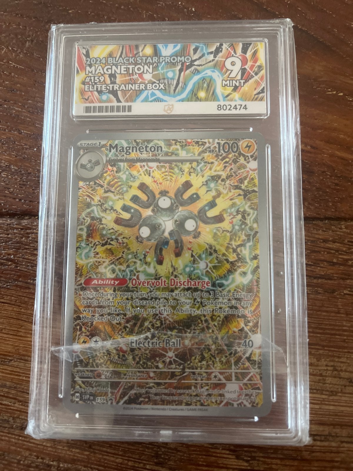 Magneton ACE 9 Promo #069 Black Star Graded Pokémon Kaart, Ophalen of Verzenden, Zo goed als nieuw, Losse kaart