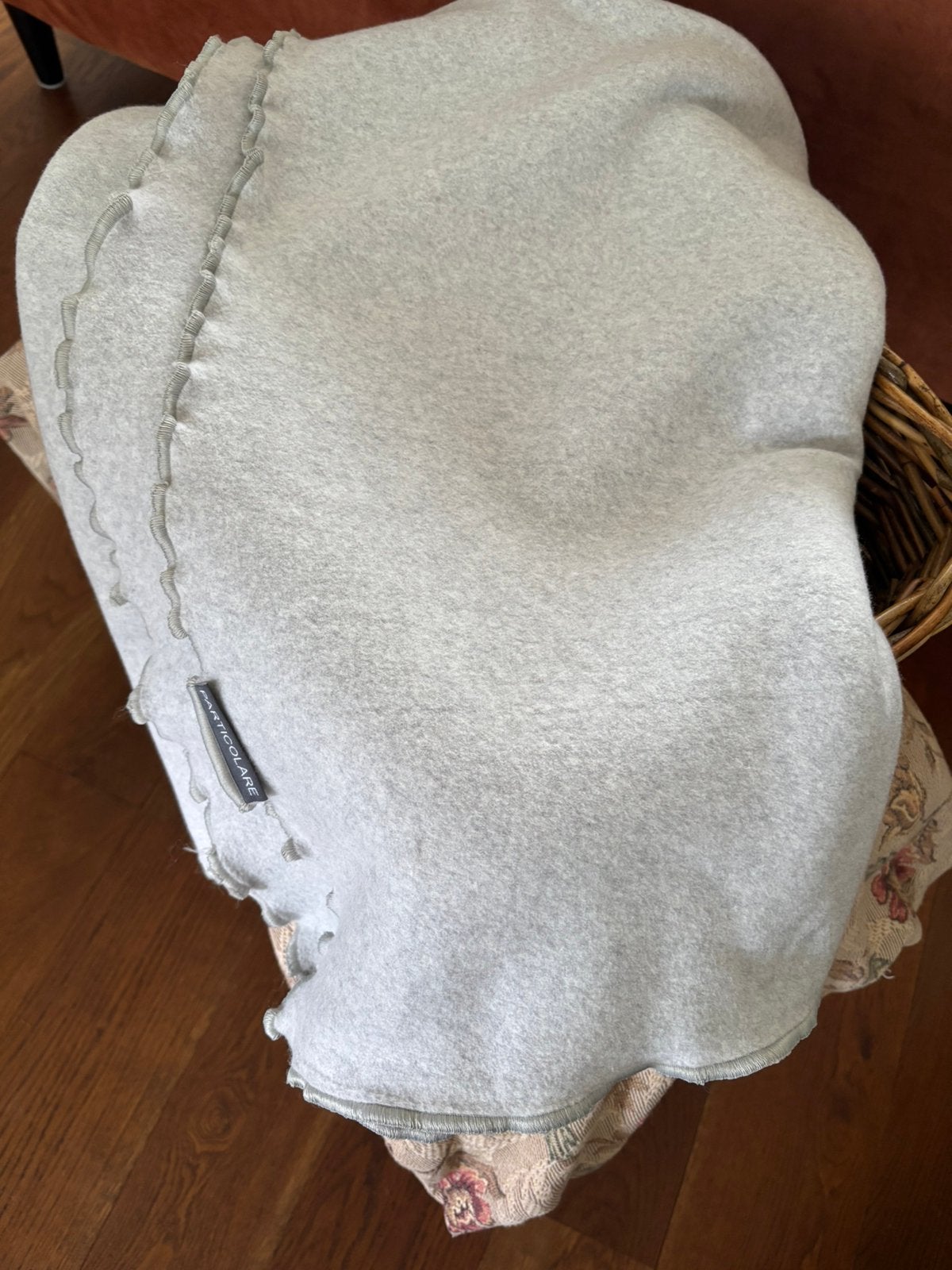 Cashmere/ katoenen woonplaid/deken particolare, Katoen, Woondeken, Zo goed als nieuw, 170 cm