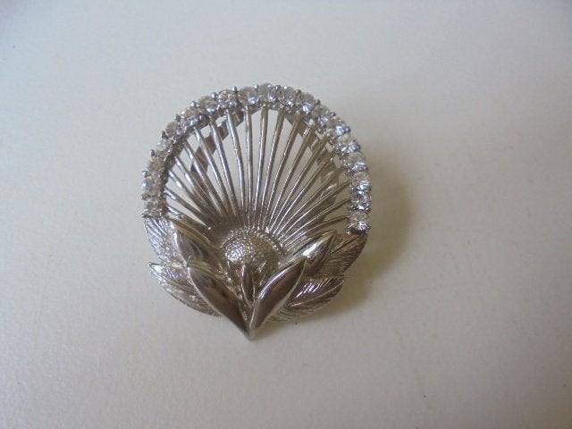 Mooie sjaalklem zilverkleur met strass, Overige materialen, Minder dan 4 cm, Ophalen of Verzenden, Zo goed als nieuw