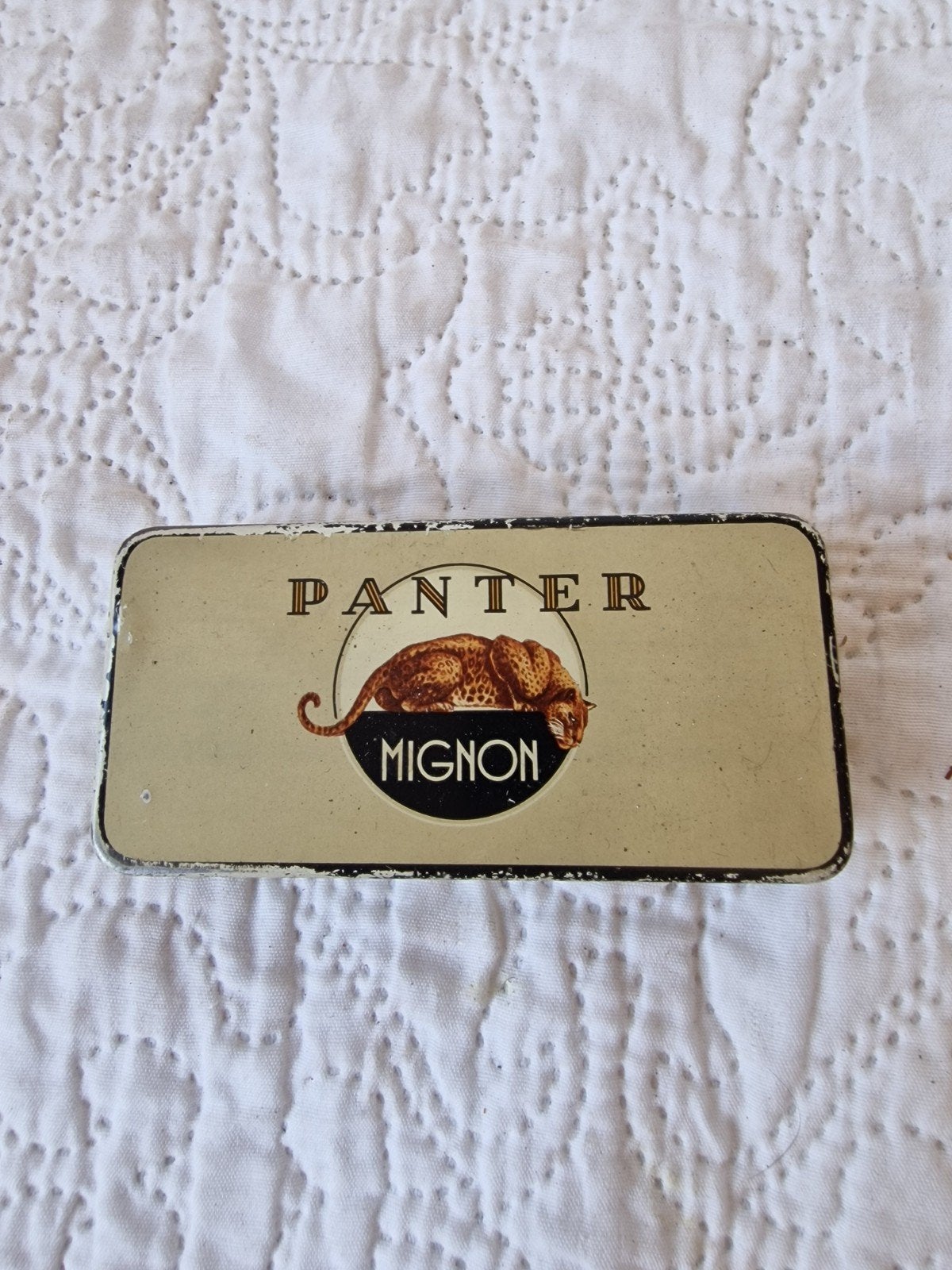 Vintage Panter Mignon blikje H. & J. van Schuppen, Ophalen of Verzenden
