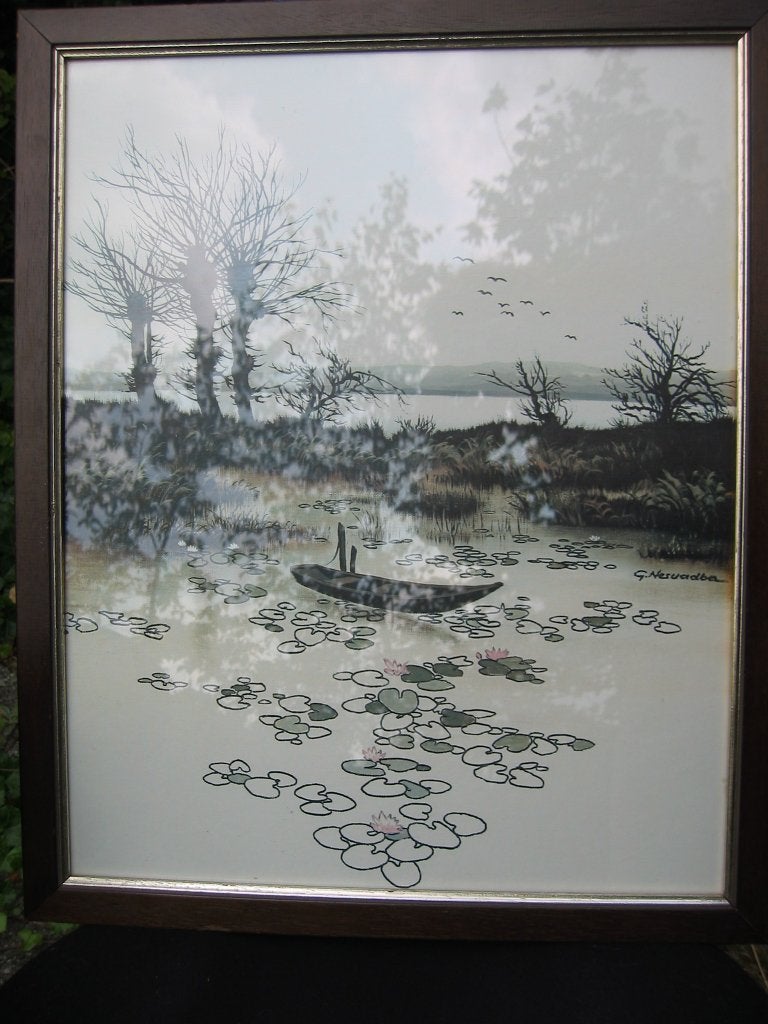 Gerhard Neswadba Waterlandschap / schitterend kunstwerk, Ophalen of Verzenden