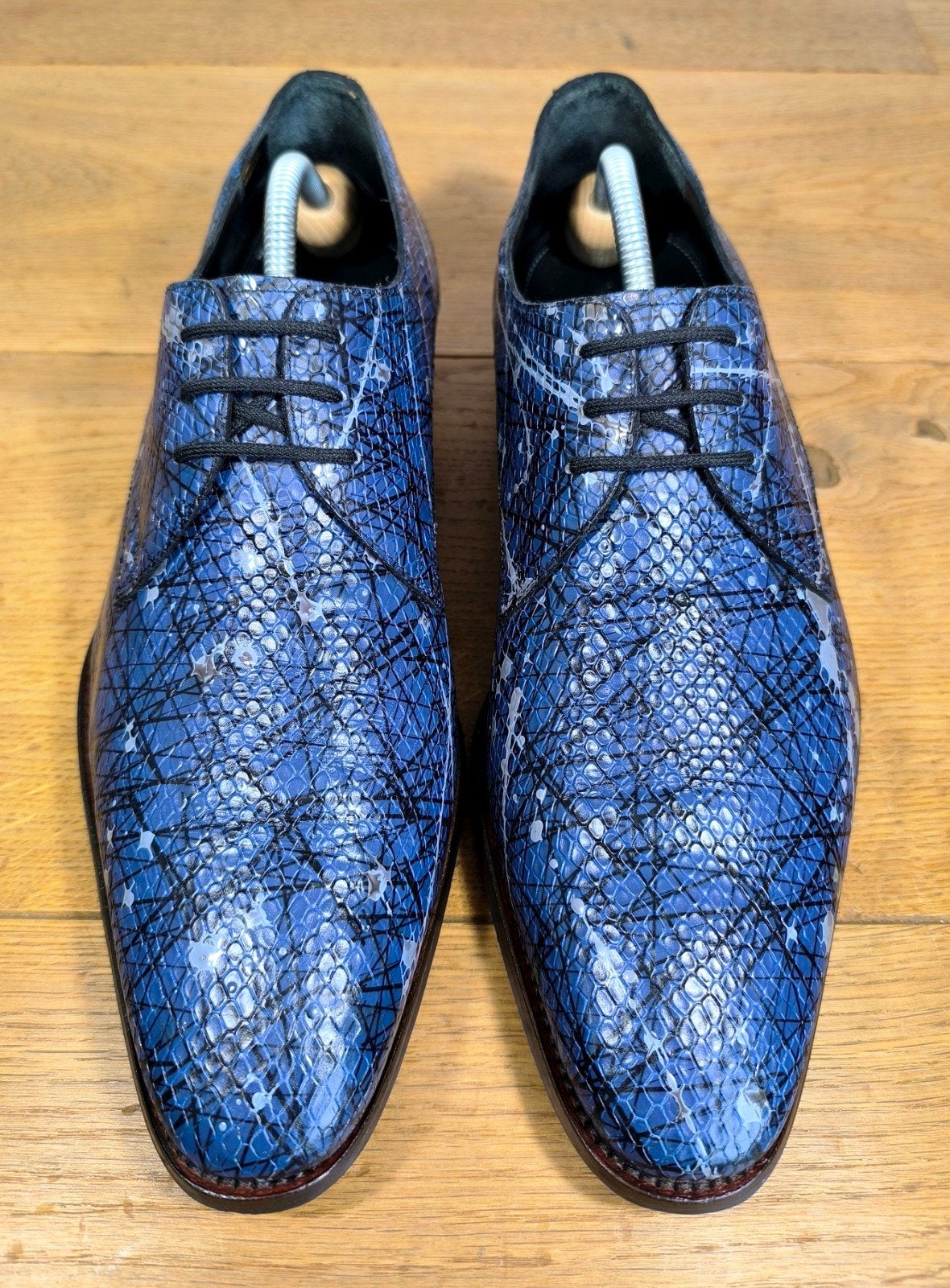 Floris van Bommel herenschoenen maat 9,5 / 44, Ophalen, Blauw, Floris van Bommel, Zo goed als nieuw