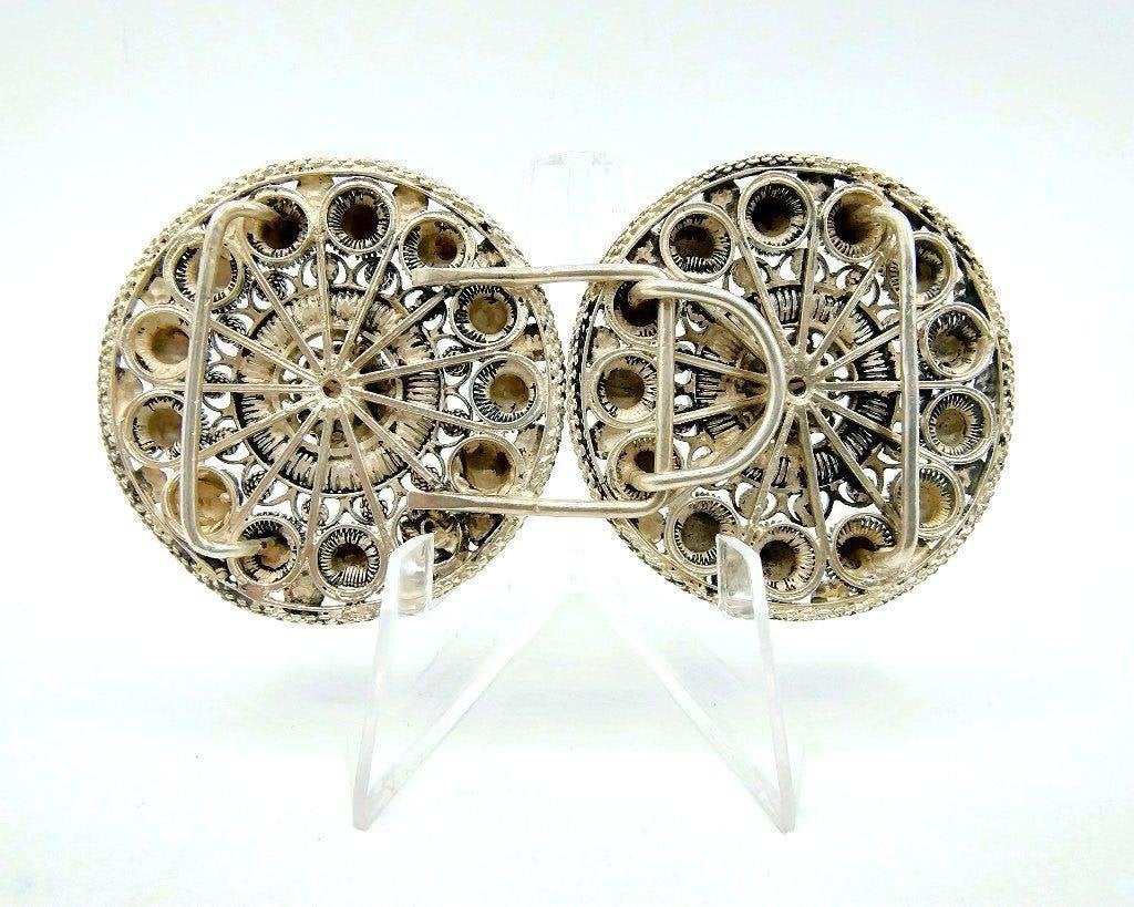 Zilveren ceintuurgesp, Zeeuwse klederdracht, 19e eeuws, Verzenden, Zilver, Ring