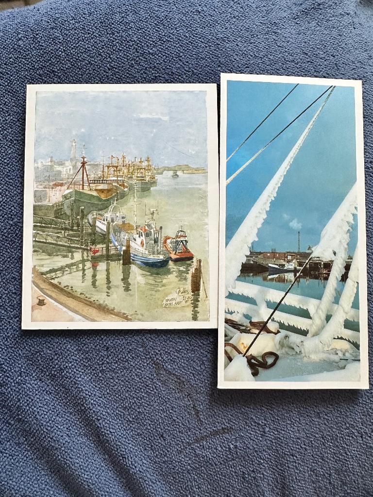 KNRM kaarten 4 stuks € 3,00, Verzamelen, Scheepvaart, Ophalen of Verzenden, Nieuw, Motorboot, Kaart, Foto of Prent