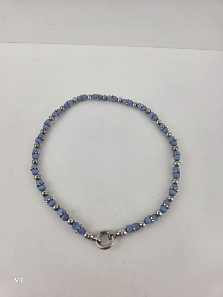 Zinzi collier                                             M6, Sieraden, Tassen en Uiterlijk, Kettingen, Gebruikt, Blauw, ., Ophalen of Verzenden