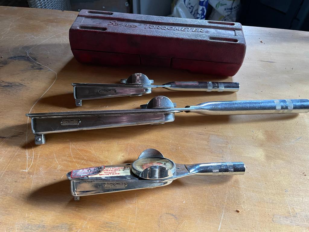 3 Vintage Snap-on Torqometer Momentsleutels Set, Antiek en Kunst, Antiek | Gereedschap en Instrumenten, Ophalen of Verzenden