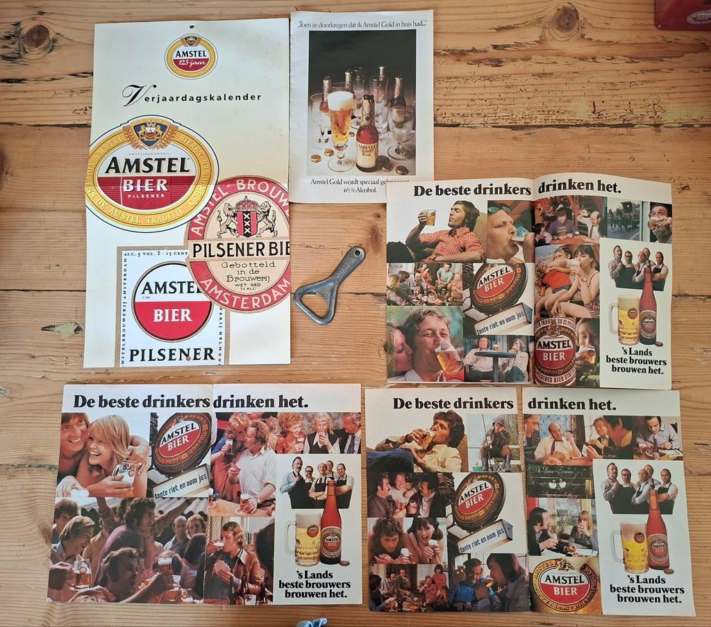 Amstel bier reclame uit tijdschriften + kalender+ opener, Verzamelen, Ophalen of Verzenden, Nieuw, Flesopener, Amstel