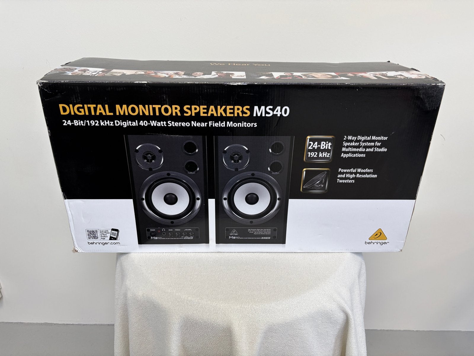 Behringer MS40 Digitale Monitor Speakers, Overige merken, Studiomonitor, Gebruikt, Inclusief kabels