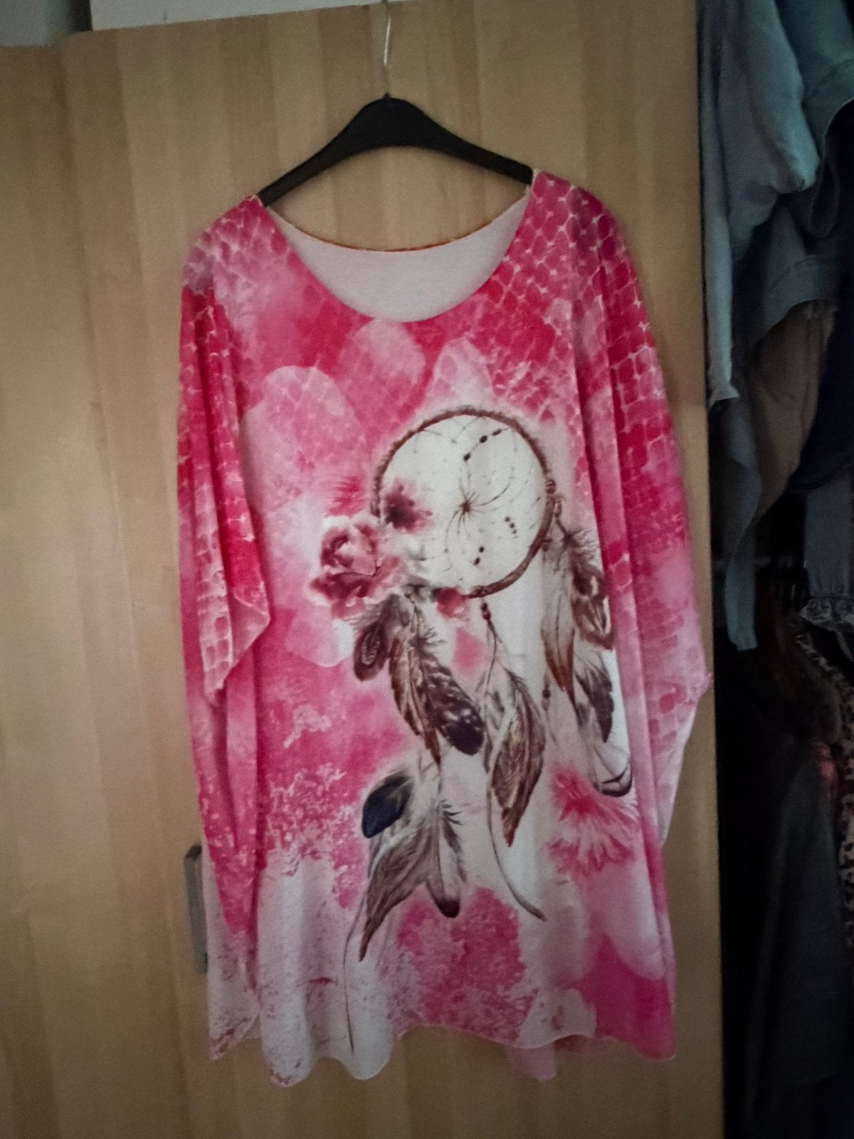 Lange top/tuniek fuchsia tot maat 48, Ophalen of Verzenden, Gedragen, Roze, Blouse of Tuniek