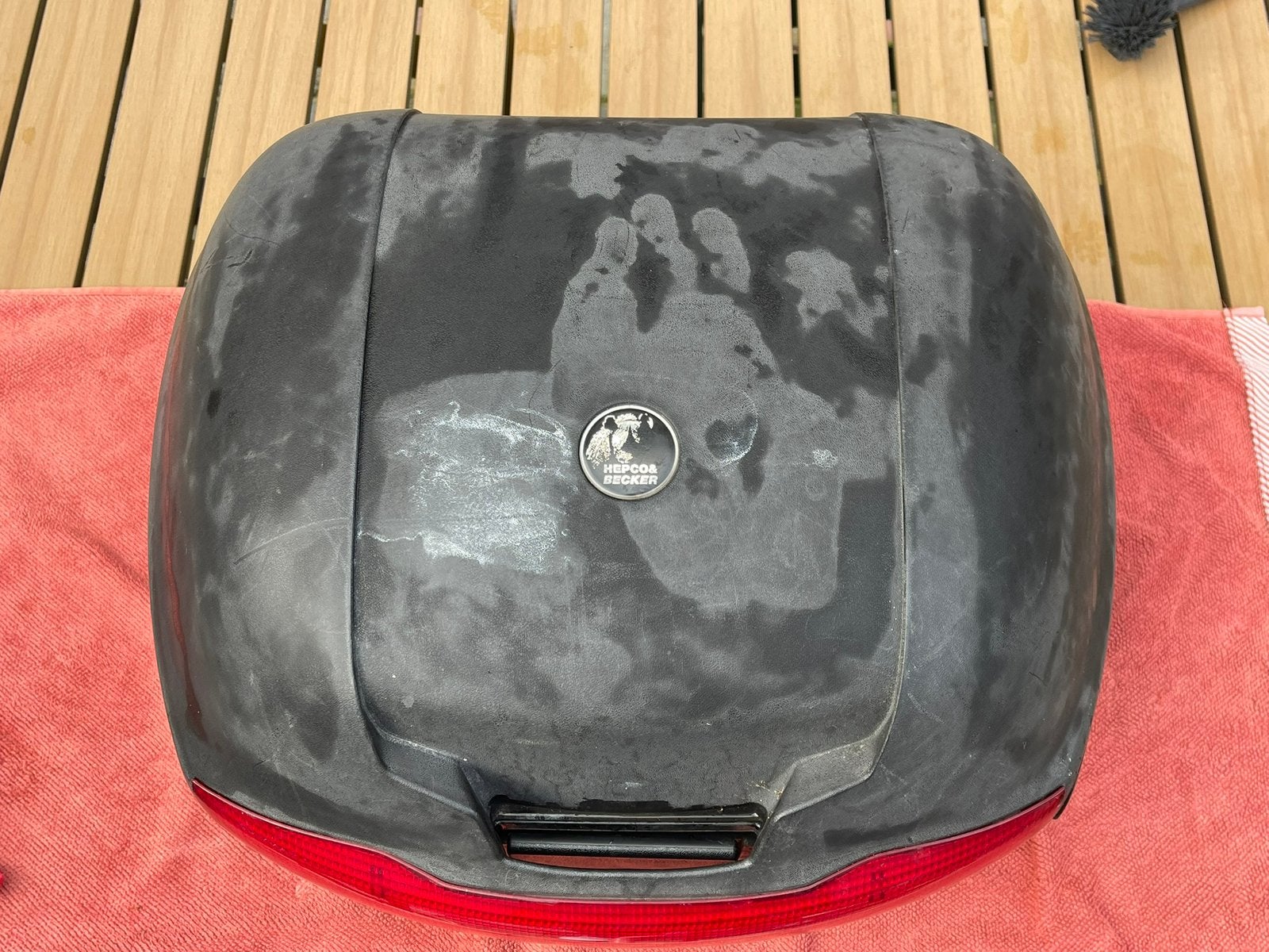 Motorkoffer met gebroken sluting, Ophalen, Gebruikt