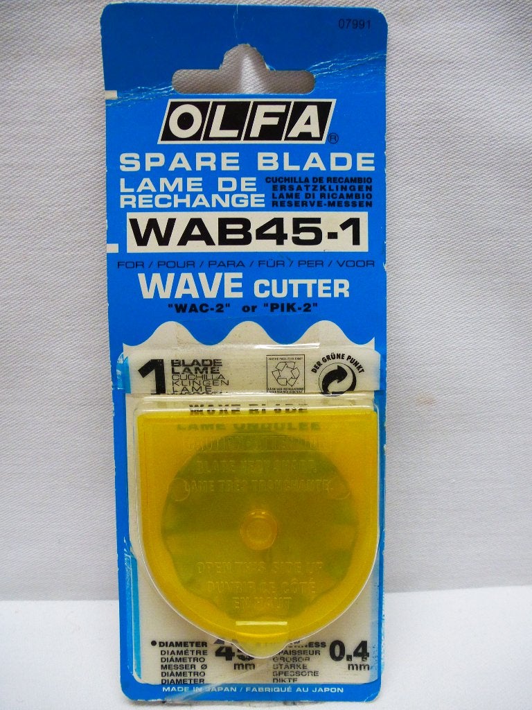 OLFA WAB45-1 Wave Cutter reservemes | D 45 mm | dikte 0,4 mm, Ophalen of Verzenden, Nieuw