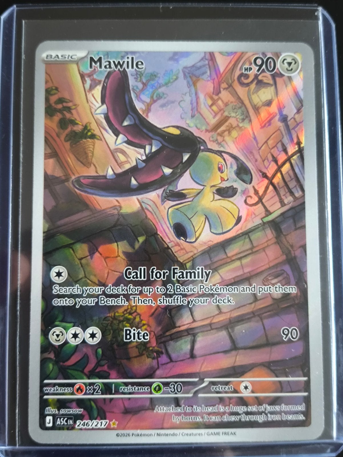 Mawile 246/217 - Pokémon Kaart, Ophalen of Verzenden, Zo goed als nieuw, Losse kaart, Foil