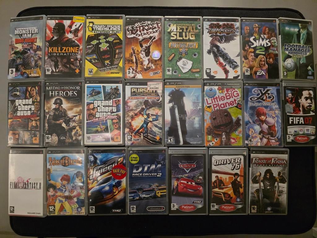 23 PSP spellen compleet met boekjes, Spelcomputers en Games, Games | Sony PlayStation Portable, Avontuur en Actie, 1 speler, Ophalen of Verzenden